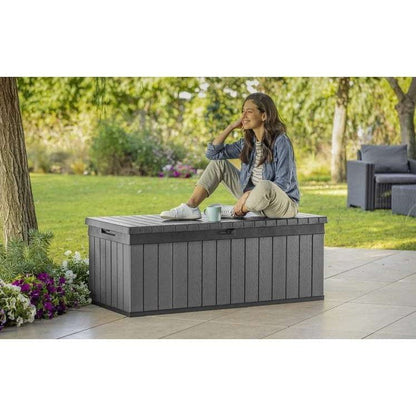 Keter Darwin 380L Plastic Storage Box – Grey