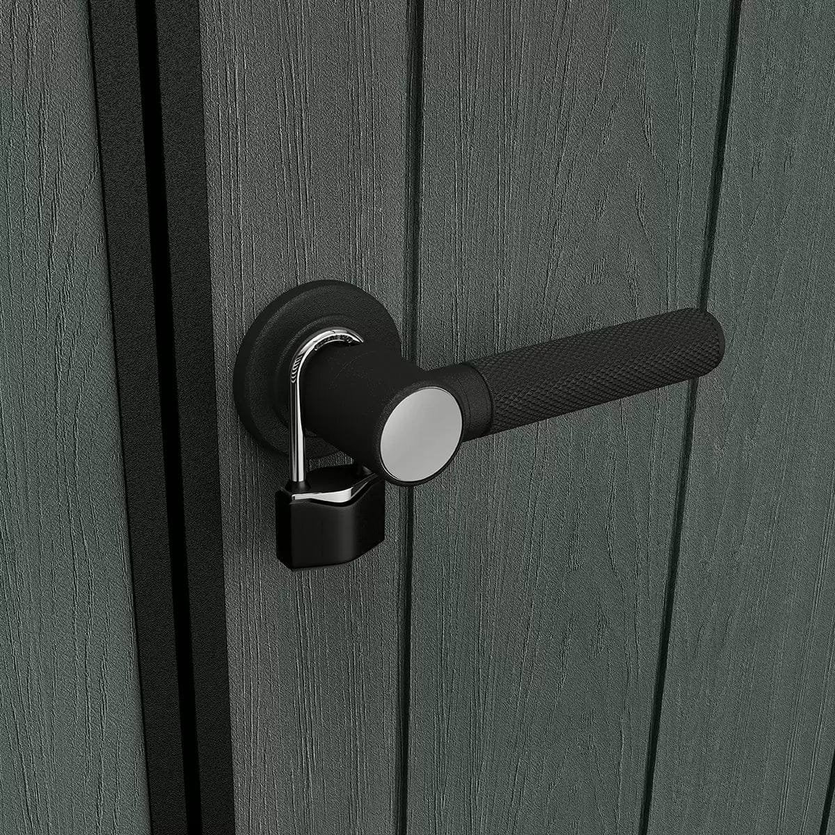 Keter 9’x 7′ Cortina Heavy Duty Plastic Pent Shed – Dark Green