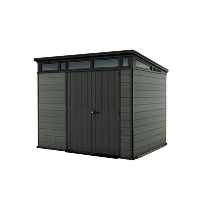 Keter 9’x 7′ Cortina Heavy Duty Plastic Pent Shed – Green